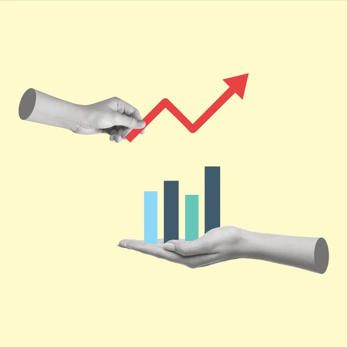 Illustration : un graphique de tendance ascendante, symbolisant la croissance SEO à Rennes